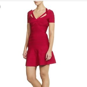 Herve Leger Red ALEXANDRA Bandage Dress XS